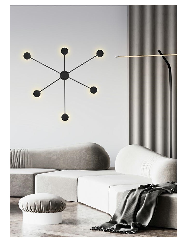 MOOSEE lampa ścienna SHADOW 6 czarna (MSE010100247) MOOSEE lampa ścienna SHADOW 6 czarna (MSE010100247)