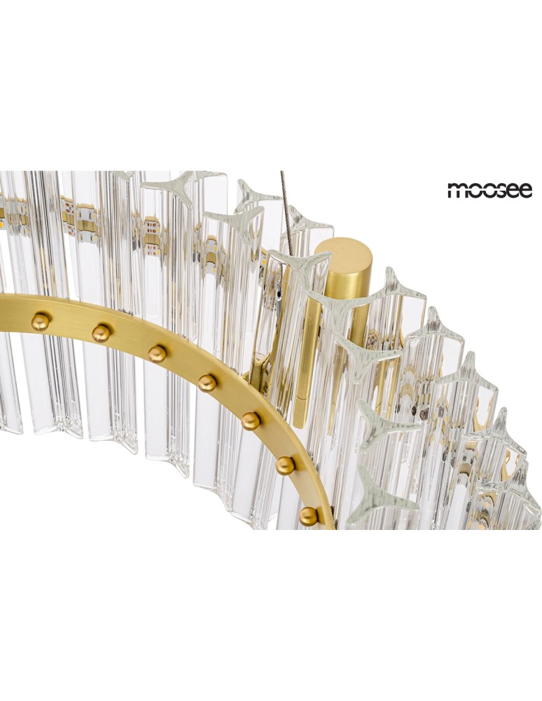 Moosee MOOSEE lampa wisząca SATURNUS 47 DUO złota - LED, kryształ, stal szczotkowana (MSE010100166) Moosee MOOSEE lampa wisząca SATURNUS 47 DUO złota - LED, kryształ, stal szczotkowana (MSE010100166)