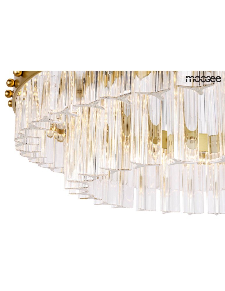 Moosee MOOSEE lampa wisząca SATURNUS 47 DUO złota - LED, kryształ, stal szczotkowana (MSE010100166) Moosee MOOSEE lampa wisząca SATURNUS 47 DUO złota - LED, kryształ, stal szczotkowana (MSE010100166)