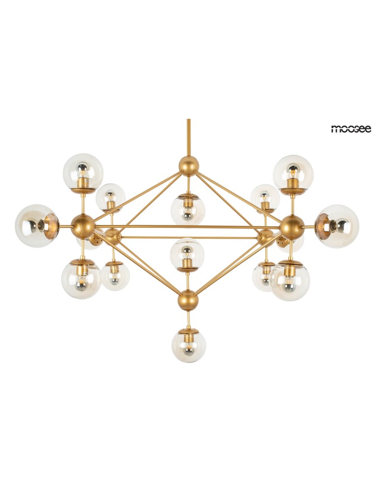 Moosee MOOSEE lampa wisząca ASTRIFERO 15 złota / bursztynowa (MSE010100180) Moosee MOOSEE lampa wisząca ASTRIFERO 15 złota / bursztynowa (MSE010100180)