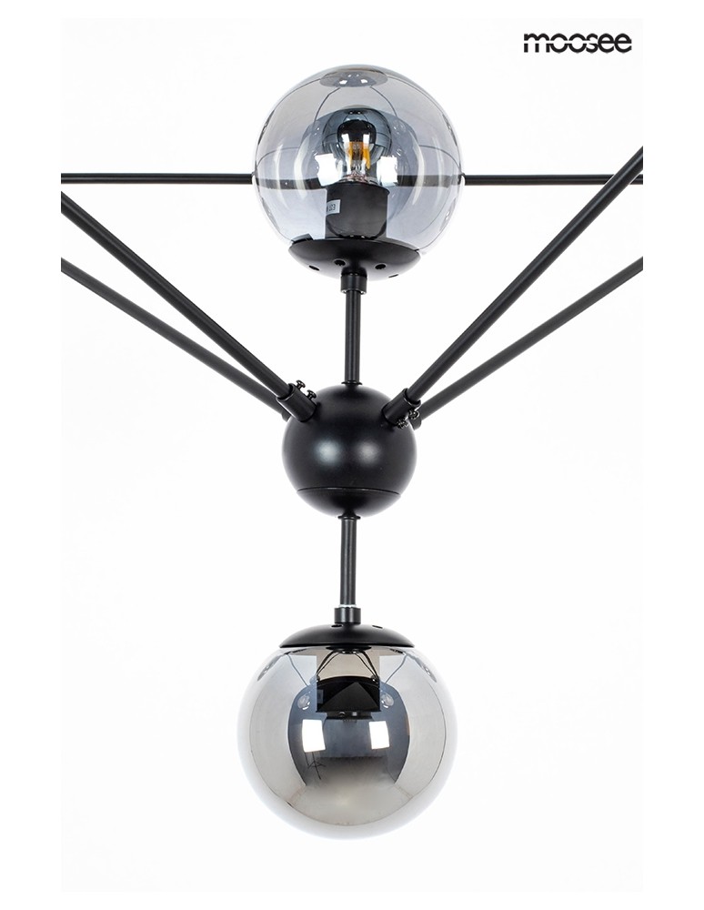 Moosee MOOSEE lampa wisząca ASTRIFERO 15 czarna / bursztynowa (MSE010100179) Moosee MOOSEE lampa wisząca ASTRIFERO 15 czarna / bursztynowa (MSE010100179)