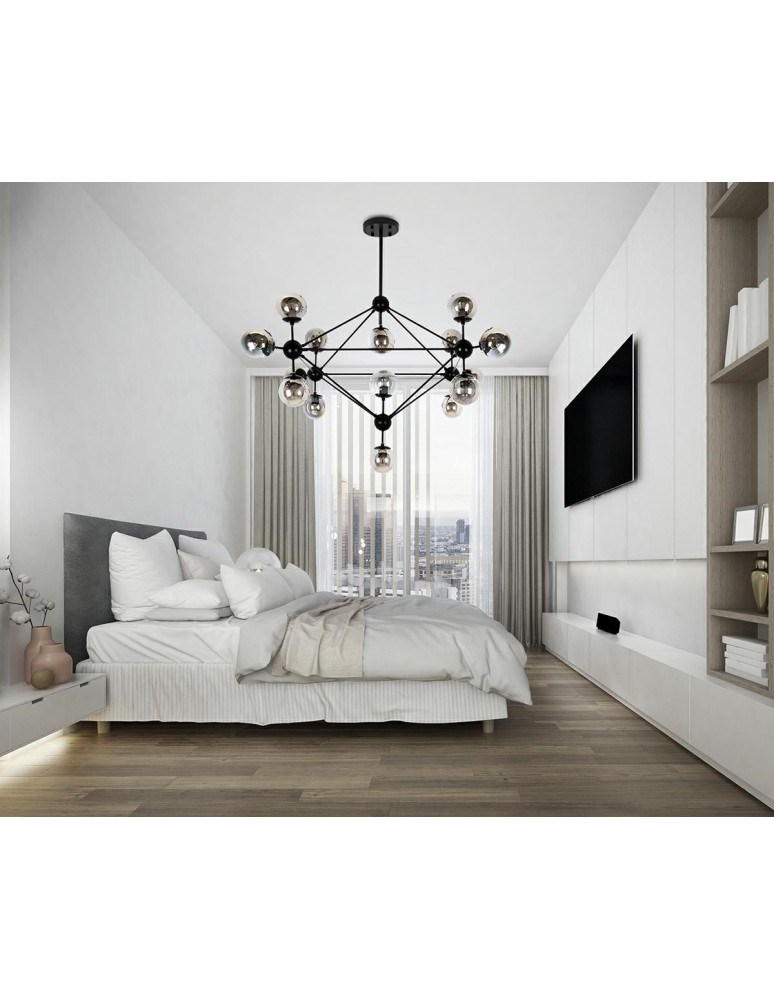 Moosee MOOSEE lampa wisząca ASTRIFERO 15 czarna / bursztynowa (MSE010100179) Moosee MOOSEE lampa wisząca ASTRIFERO 15 czarna / bursztynowa (MSE010100179)