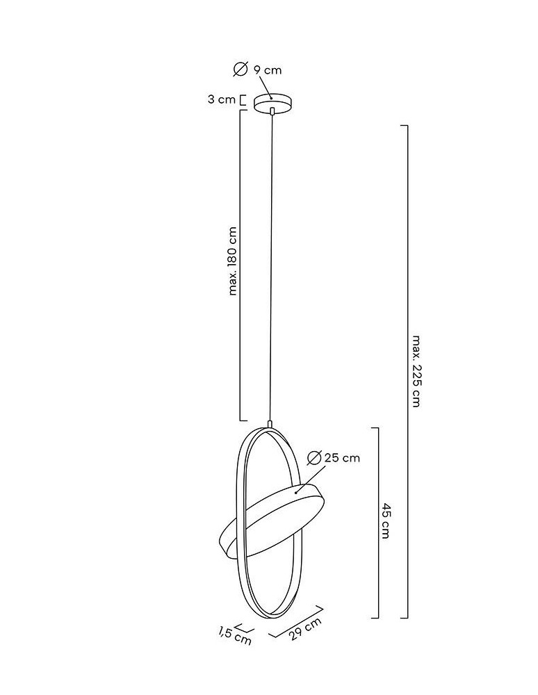 MOOSEE lampa wisząca SPINNER 26 czarna (MSE010100315) MOOSEE lampa wisząca SPINNER 26 czarna (MSE010100315)