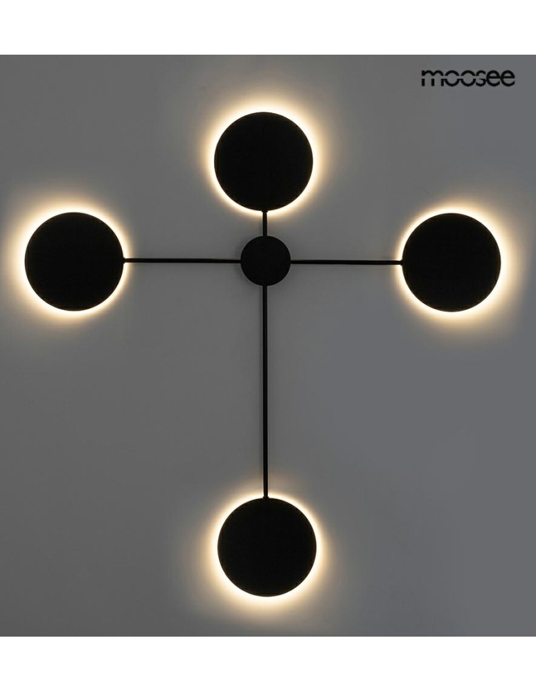 MOOSEE lampa ścienna SHADOW 4 czarna (MSE010100355)