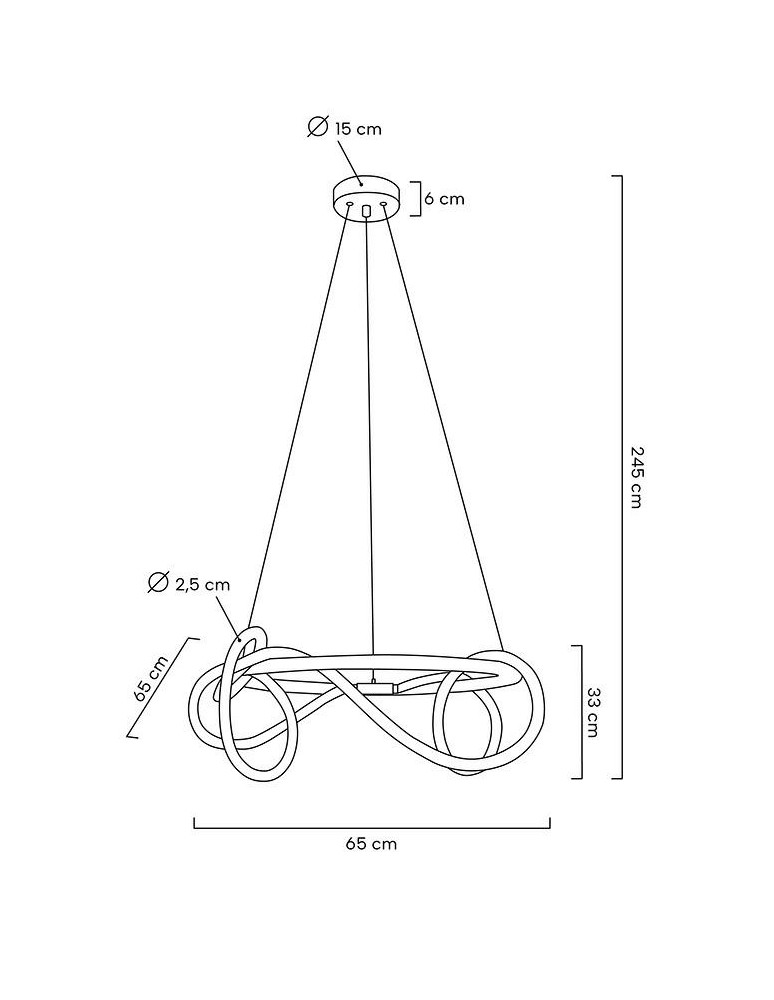 MOOSEE lampa wisząca SERPIENTE 60 złota (MSE010100236)