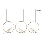 Lampy wiszące designerskie - MOOSEE lampa wisząca BIRD LINE złota (MSE010100295) - product 1
