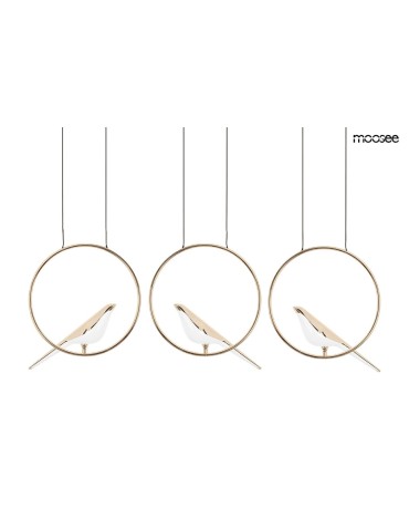 MOOSEE lampa wisząca BIRD LINE złota (MSE010100295)