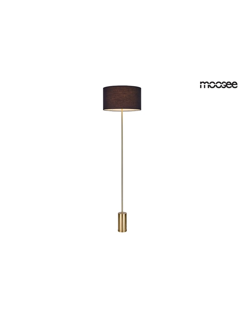Moosee MOOSEE lampa podłogowa SANTORINI - złota podstawa, czarny klosz (MSE010200131)