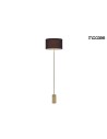 Moosee MOOSEE lampa podłogowa SANTORINI - złota podstawa, czarny klosz (MSE010200131)