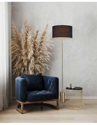Moosee MOOSEE lampa podłogowa SANTORINI - złota podstawa, czarny klosz (MSE010200131) - produkt 2