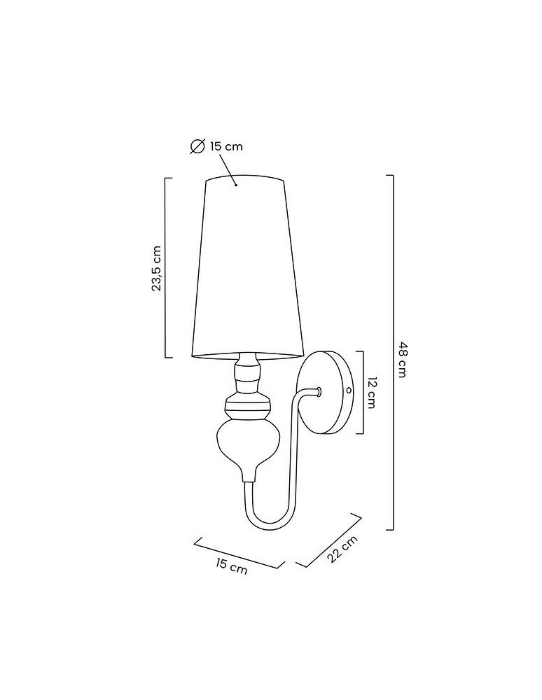 MOOSEE lampa ścienna QUEEN 15 złota (MSE010100224) MOOSEE lampa ścienna QUEEN 15 złota (MSE010100224)
