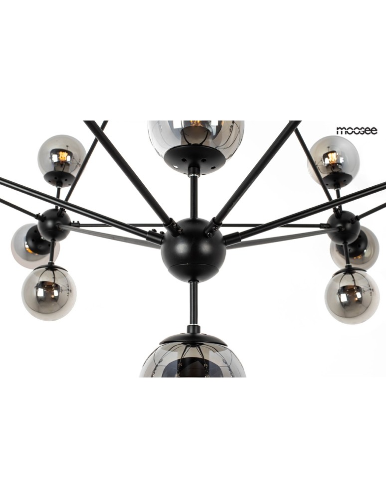 MOOSEE lampa wisząca ASTRIFERO 21 czarna / bursztynowa (MSE010100218) MOOSEE lampa wisząca ASTRIFERO 21 czarna / bursztynowa (MSE010100218)