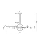 Lampy wiszące kule - MOOSEE lampa wisząca ALURE LINE TWIN 120 czarna (MSE010100347) - product 10