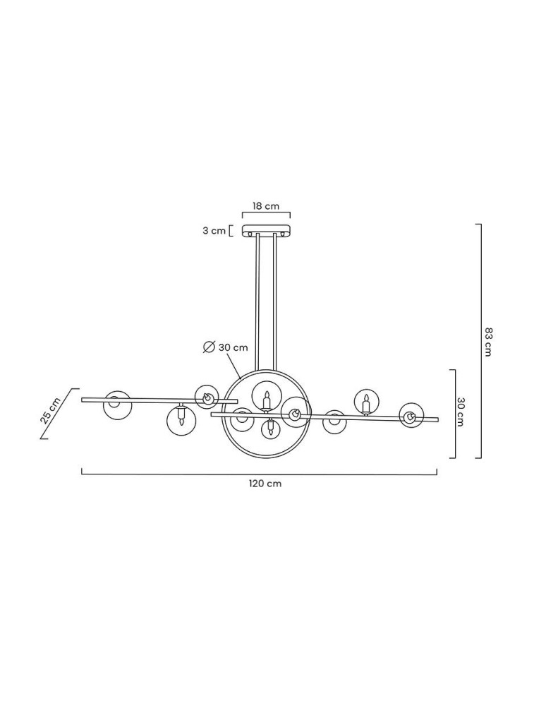 MOOSEE lampa wisząca ALURE LINE TWIN 120 czarna (MSE010100347)
