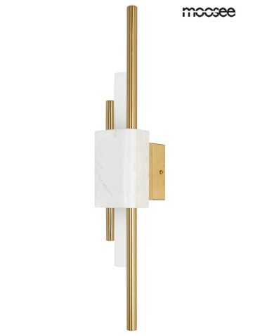 MOOSEE lampa ścienna EVANS biała / złota (MSE010100282)