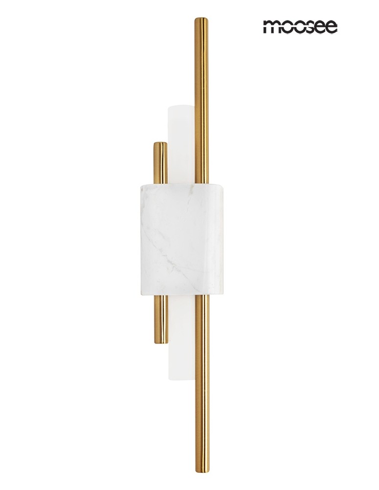 MOOSEE lampa ścienna EVANS biała / złota (MSE010100282)
