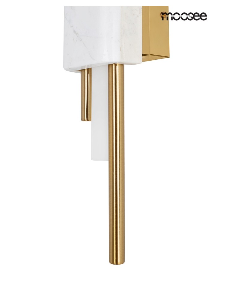 MOOSEE lampa ścienna EVANS biała / złota (MSE010100282)