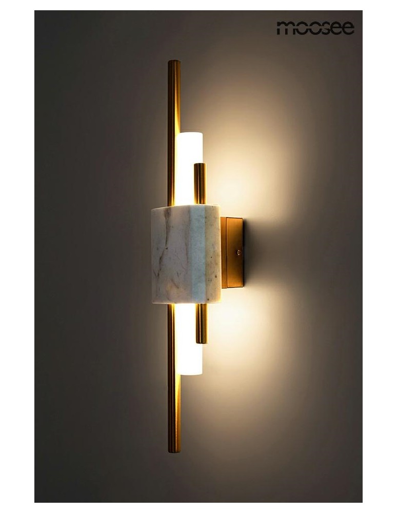 MOOSEE lampa ścienna EVANS biała / złota (MSE010100282)