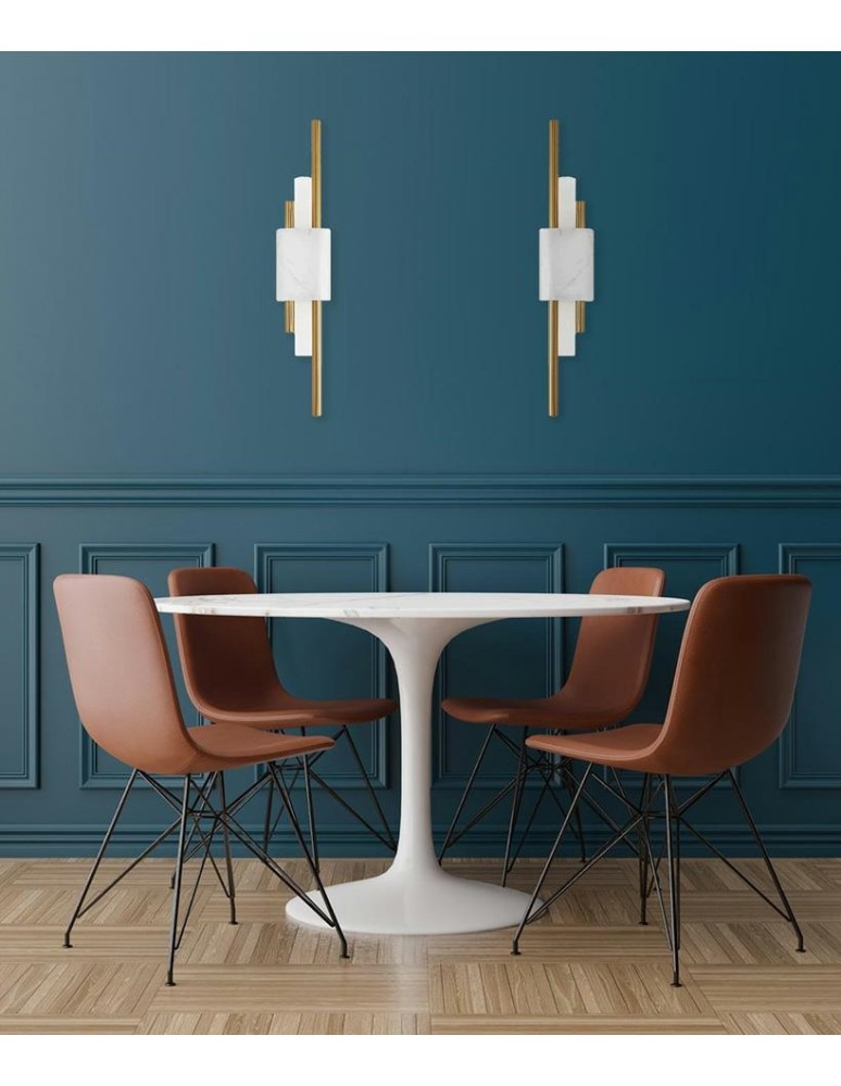 MOOSEE lampa ścienna EVANS biała / złota (MSE010100282)