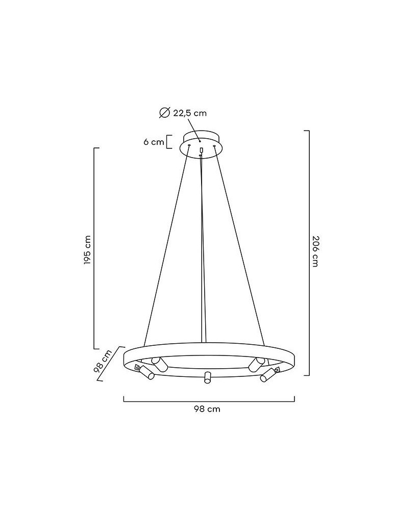Moosee MOOSEE lampa wisząca CIRCLE SPOT 98 GOLD złota (MSE010100161) Moosee MOOSEE lampa wisząca CIRCLE SPOT 98 GOLD złota (MSE010100161)