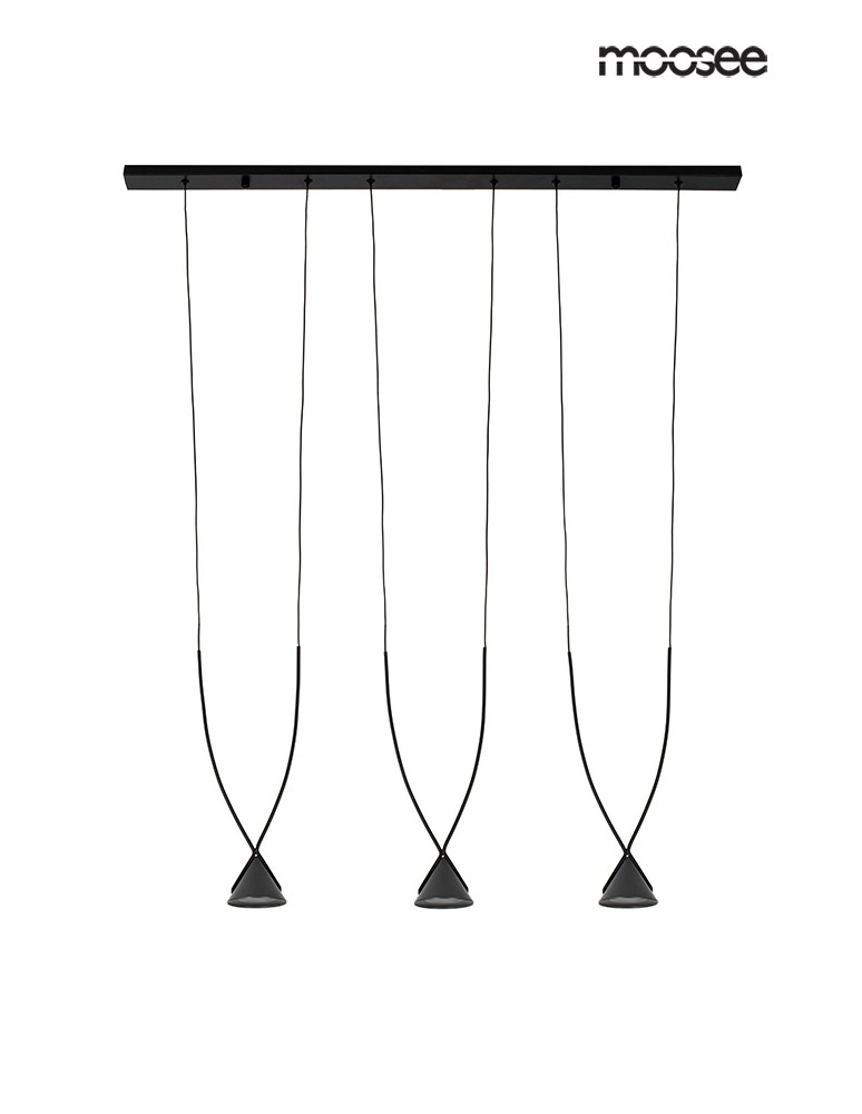 MOOSEE lampa wisząca ATLAS 3 czarna (MSE010100280)