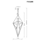 Lampy wiszące - Moosee MOOSEE lampa wisząca HAVANA S - złota (MSE010100128) - product 8