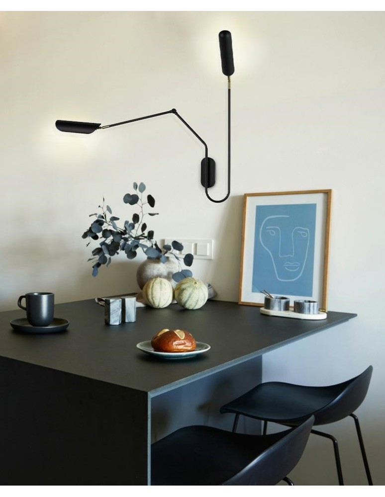 MOOSEE lampa ścienna TENTA czarna (MSE010100297)