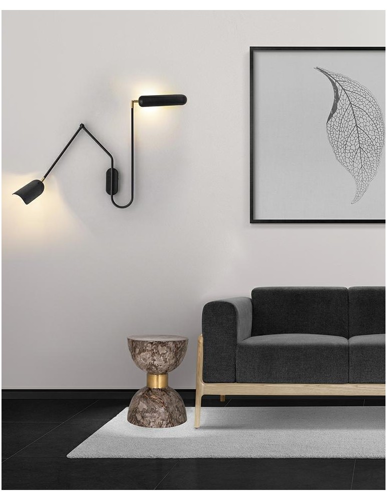 MOOSEE lampa ścienna TENTA czarna (MSE010100297)