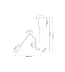 Kinkiety designerskie - MOOSEE lampa ścienna TENTA czarna (MSE010100297) - product 15