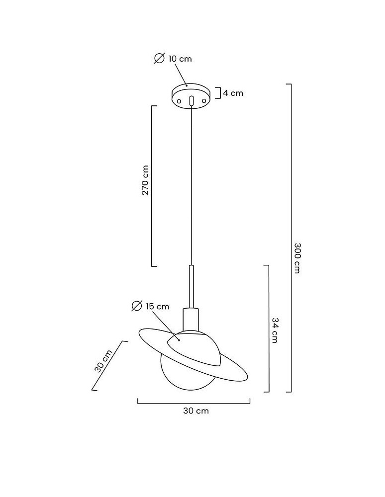 Moosee MOOSEE lampa wisząca URAN 30 złota (MSE010100148) Moosee MOOSEE lampa wisząca URAN 30 złota (MSE010100148)