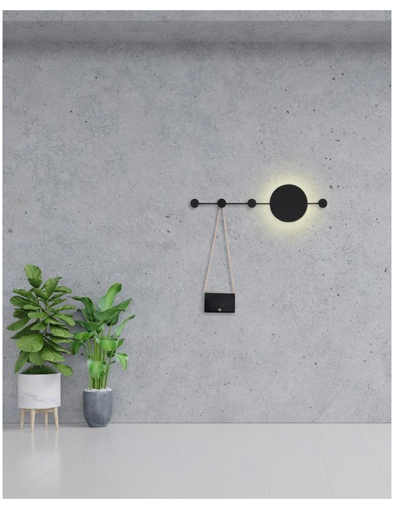 Moosee MOOSEE lampa ścienna SHADOW HANG z wieszakiem czarna (MSE010400210) Moosee MOOSEE lampa ścienna SHADOW HANG z wieszakiem czarna (MSE010400210)