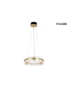 Moosee MOOSEE lampa wisząca SATURNUS 47 złota - LED, kryształ, stal szczotkowana (MSE010100165)