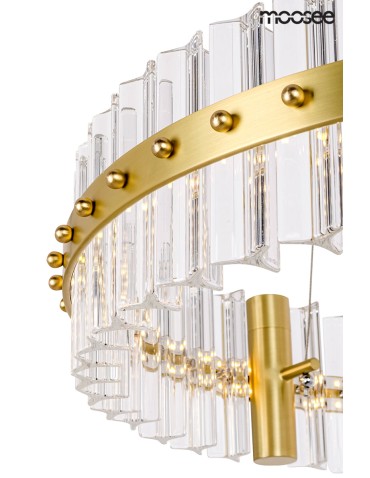 Moosee MOOSEE lampa wisząca SATURNUS 47 złota - LED, kryształ, stal szczotkowana (MSE010100165) - produkt 2