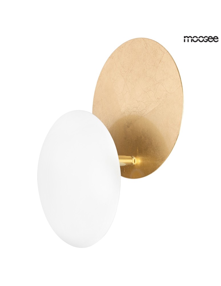 Moosee MOOSEE lampa ścienna ECLISE złota / biała (MSE010400203) Moosee MOOSEE lampa ścienna ECLISE złota / biała (MSE010400203)