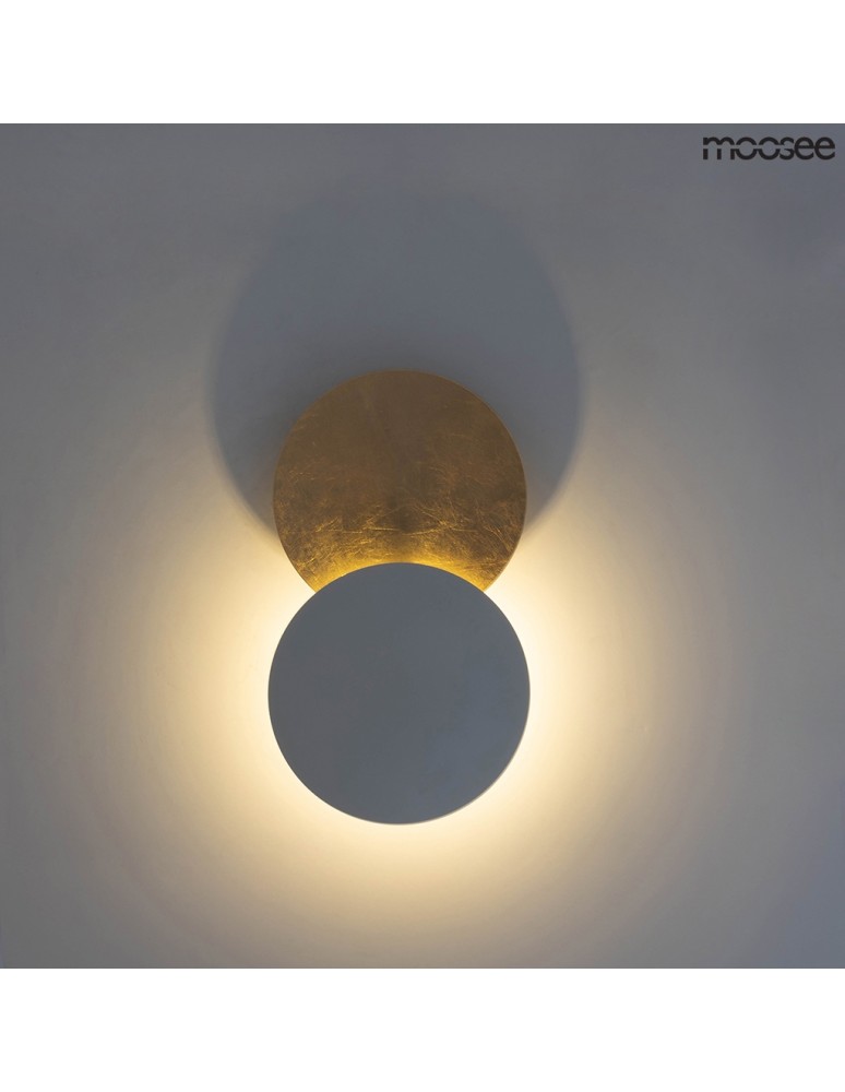 Moosee MOOSEE lampa ścienna ECLISE złota / biała (MSE010400203) Moosee MOOSEE lampa ścienna ECLISE złota / biała (MSE010400203)