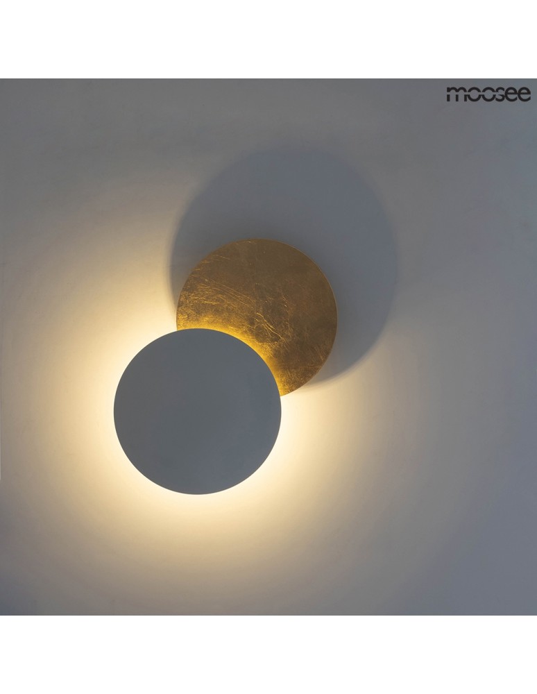 Moosee MOOSEE lampa ścienna ECLISE złota / biała (MSE010400203) Moosee MOOSEE lampa ścienna ECLISE złota / biała (MSE010400203)