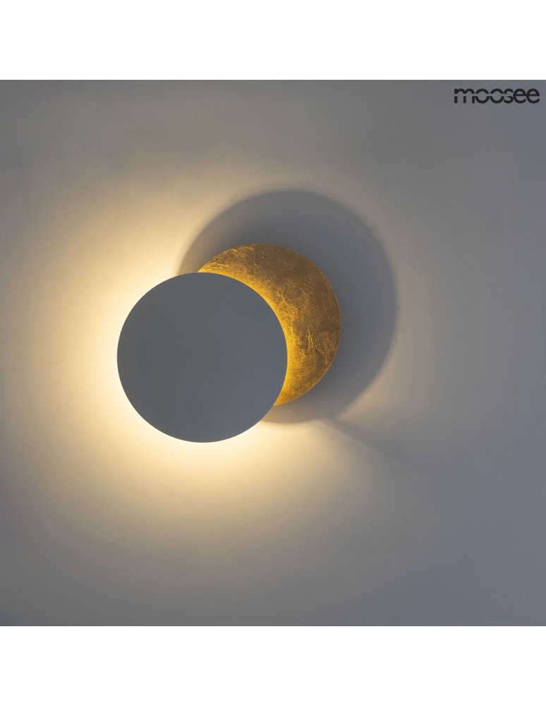 Moosee MOOSEE lampa ścienna ECLISE złota / biała (MSE010400203) Moosee MOOSEE lampa ścienna ECLISE złota / biała (MSE010400203)