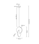 Lampy wiszące designerskie - MOOSEE lampa wisząca DISCO złota (MSE010100368) - product 8