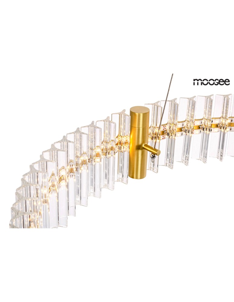 Moosee MOOSEE lampa wisząca SATURNUS 70 złota - LED, kryształ, stal szczotkowana (MSE010100167) Moosee MOOSEE lampa wisząca SATURNUS 70 złota - LED, kryształ, stal szczotkowana (MSE010100167)