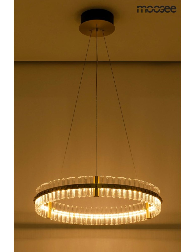 Moosee MOOSEE lampa wisząca SATURNUS 70 złota - LED, kryształ, stal szczotkowana (MSE010100167) Moosee MOOSEE lampa wisząca SATURNUS 70 złota - LED, kryształ, stal szczotkowana (MSE010100167)