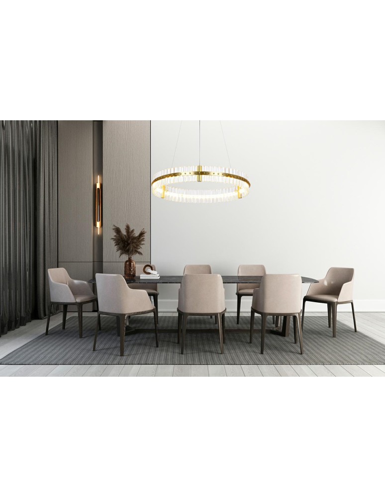 Moosee MOOSEE lampa wisząca SATURNUS 70 złota - LED, kryształ, stal szczotkowana (MSE010100167) Moosee MOOSEE lampa wisząca SATURNUS 70 złota - LED, kryształ, stal szczotkowana (MSE010100167)