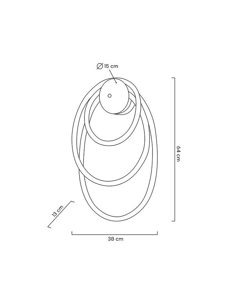 MOOSEE lampa ścienna SERPIENTE złota (MSE010100237)