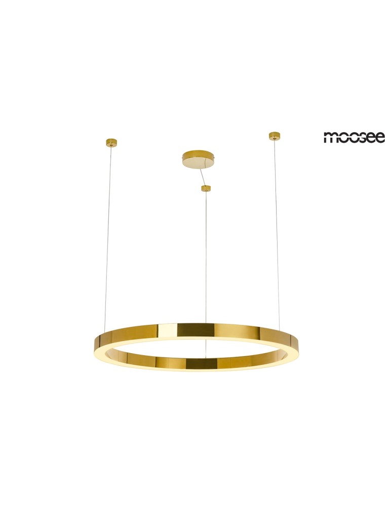 Moosee MOOSEE lampa wisząca RING LUXURY 90 złota - LED, chromowane złoto (MSE010100190) Moosee MOOSEE lampa wisząca RING LUXURY 90 złota - LED, chromowane złoto (MSE010100190)