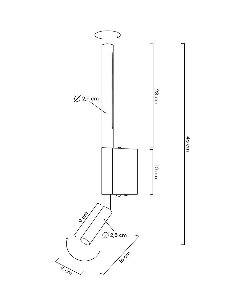 MOOSEE lampa ścienna PERISCOPE czarna (MSE010100335)