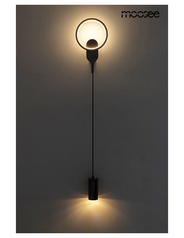 MOOSEE lampa ścienna COMO czarna (MSE010100344)