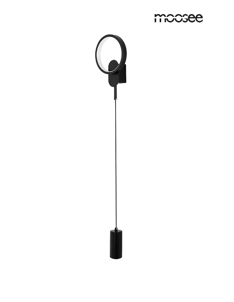 MOOSEE lampa ścienna COMO czarna (MSE010100344)