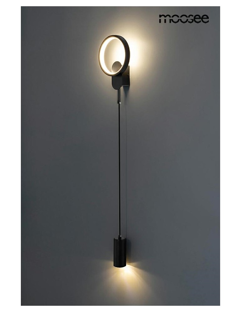 MOOSEE lampa ścienna COMO czarna (MSE010100344)