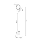 Kinkiety nowoczesne - MOOSEE lampa ścienna COMO czarna (MSE010100344) - product 8
