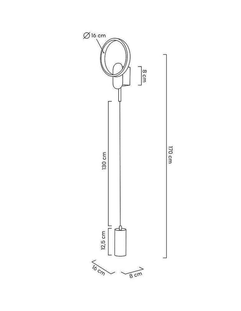 MOOSEE lampa ścienna COMO czarna (MSE010100344)