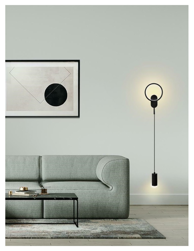 MOOSEE lampa ścienna COMO czarna (MSE010100344)